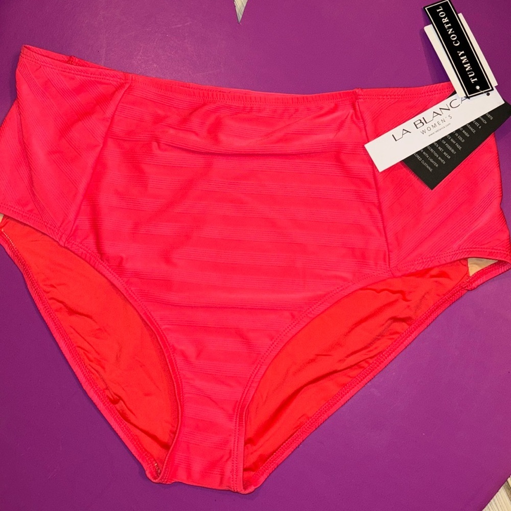 La Blanca Women's High Waist Tummy Control Bikini Bottoms Size 18W